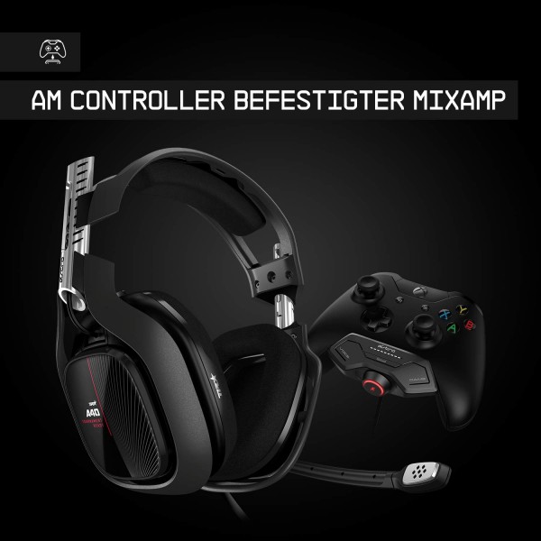 ASTRO Gaming A40 TR, 유선 게임용 헤드셋, MixAmp M80, ASTRO 오디오 V2, Dolby ATMOS, 교환 가능 마이크, 게임/음성 밸런스, Xbox Series X|S와 호환 가능, Xbox One - 블랙/그린