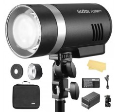 GODOX AD300Pro 야외 플래시 스트로브 모노라이트, 300Ws 2.4G TTL HSS 1/8000s 휴대용 플래시 스피드라이트(바이컬러 모델링 램프 및 사진 촬영용 충전식 리튬 배터리 포함) 야외