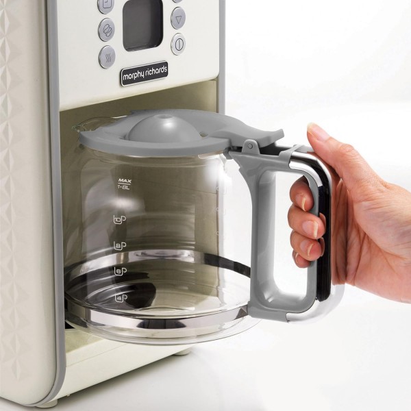 Morphy Richards Vector 푸어 오버 커피 머신 벡터 163004 크림 푸어 오버 커피 머신 12 컵 크림 커피 머신