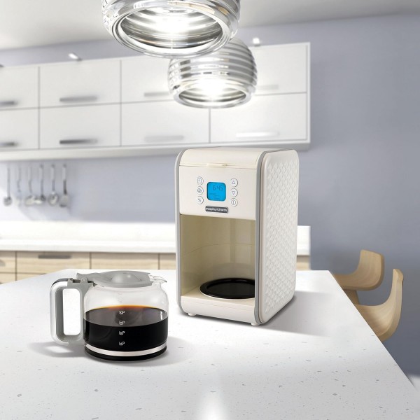 Morphy Richards Vector 푸어 오버 커피 머신 벡터 163004 크림 푸어 오버 커피 머신 12 컵 크림 커피 머신