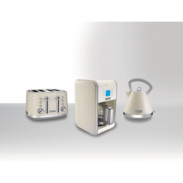 Morphy Richards Vector 푸어 오버 커피 머신 벡터 163004 크림 푸어 오버 커피 머신 12 컵 크림 커피 머신