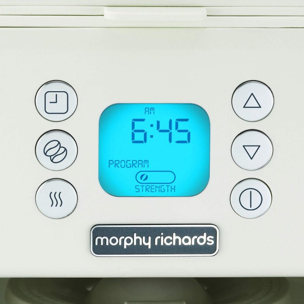 Morphy Richards Vector 푸어 오버 커피 머신 벡터 163004 크림 푸어 오버 커피 머신 12 컵 크림 커피 머신
