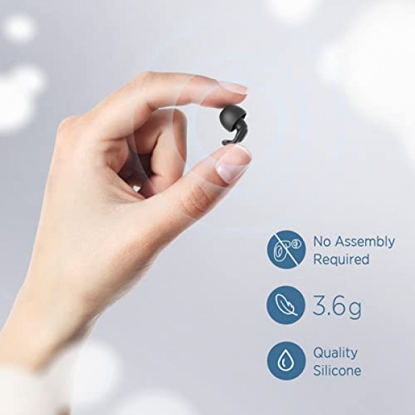 소음 감소용 실리콘 귀마개 - 수면, 소음 민감성 및 비행을 위한 재사용 가능한 부드럽고 편안한 귀마개 - XS/S/M/L 이어팁 16개, 여행용 박스 2개 포함 - 33dB 소음 차단(검