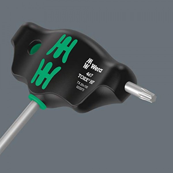 WERA 05023373001 467 고정 기능이 있는 TORX® HF T자형 드라이버, TX 20 x 100mm