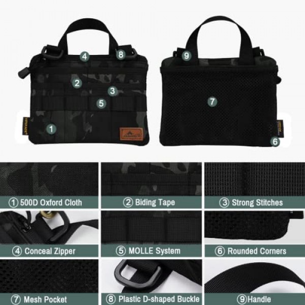 남성용 VIPERADE VE5 EDC 포켓 오거나이저, 7개의 포켓이 있는 EDC 파우치, 나일론 EDC 오거나이저, EDC 포켓 파우치, 멀티툴 오거나이저 파우치, 유틸리티 포켓 툴 파우치