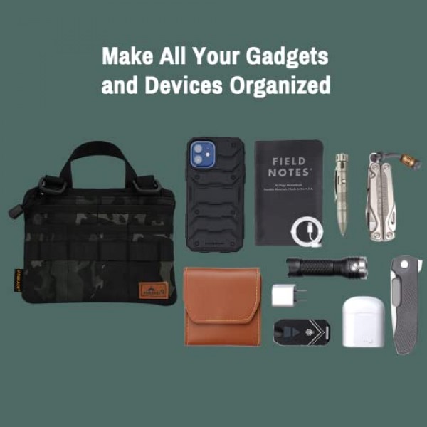 남성용 VIPERADE VE5 EDC 포켓 오거나이저, 7개의 포켓이 있는 EDC 파우치, 나일론 EDC 오거나이저, EDC 포켓 파우치, 멀티툴 오거나이저 파우치, 유틸리티 포켓 툴 파우치