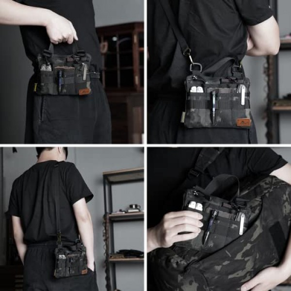 남성용 VIPERADE VE5 EDC 포켓 오거나이저, 7개의 포켓이 있는 EDC 파우치, 나일론 EDC 오거나이저, EDC 포켓 파우치, 멀티툴 오거나이저 파우치, 유틸리티 포켓 툴 파우치