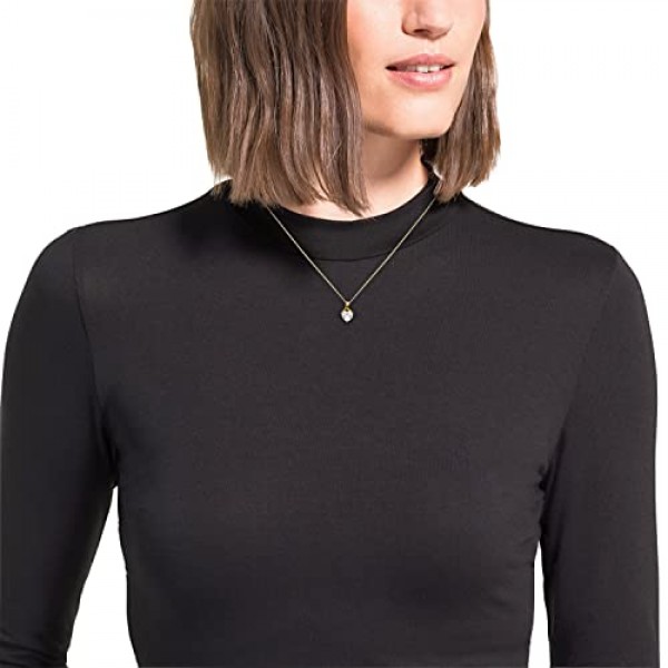 Amor 2014209 합성 지르코니아 펜던트가 있는 여성용 목걸이 42 cm 골드 하트가 주얼리 선물 상자에 들어 있습니다. 골드 375/9ct, 큐빅 지르코니아