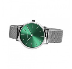 BERING 여성용 쿼츠 무브먼트 - 스테인레스 스틸 및 사파이어 유리가 포함된 클래식 컬렉션 14134-XXX 손목시계 - 방수: 3 ATM