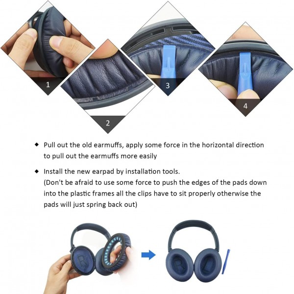 INSOLKIDON 2 Pcs Microsoft Xbox 시리즈 무선 헤드셋 Xbox X|S와 호환되는 교체용 메모리 폼 이어 패드, Xbox One 통기성 교체용 이어 패드 가죽 귀마개