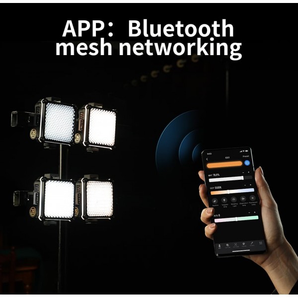 ZHIYUN FIVERAY M20C 콤보 RGB 비디오 조명, 20W 휴대용 카메라 조명, HSI 모드, TLCI 96+, 온도 2500K-10000K, 9가지 조명 효과, 자기 매력 지원 및 USB-C PD 포함 앱