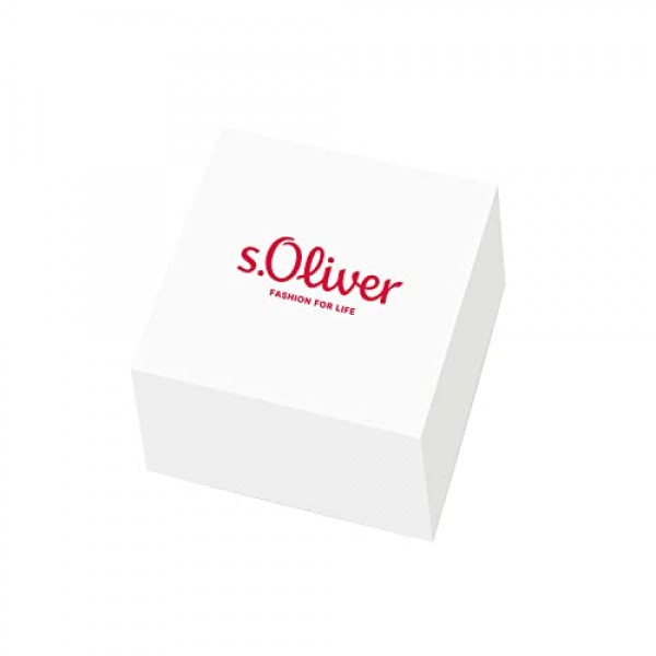 s.Oliver 스터드 귀걸이 스테인리스 스틸 여성용 귀걸이, 주얼리 선물 상자에 들어 있음