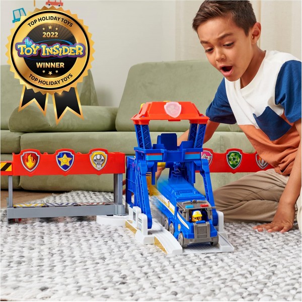 스핀 마스터 Paw Patrol Big Truck Pups Big Garage Truck Stop HQ + 차량 체이스 트럭