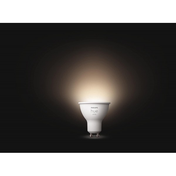 Philips Hue White & Color Ambiance GU10 LED 램프 더블 팩 & White GU10 램프 더블 팩 2x400lm, 밝기 조절 가능, 따뜻한 백색광, 앱을 통해 제어 가능, Amazon Alexa(Echo, Echo Dot)와 호환 가능