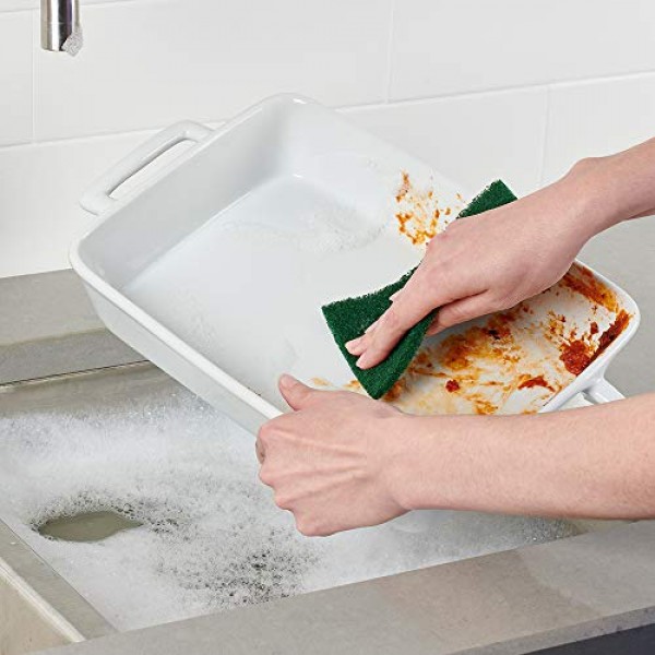 Brillo 고강도 냄비 및 프라이팬용 프리미엄 수세미 패드, 그리스에 강함, 3개(강력, 3개(2개 팩))