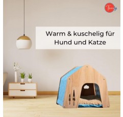 thematys dog house 반려동물을 위한 수면 공간 목재 패브릭 지붕이 있는 견고한 개집(M(45 x 50cm), 스타일 1) M(45 x 50cm) 스타일 1