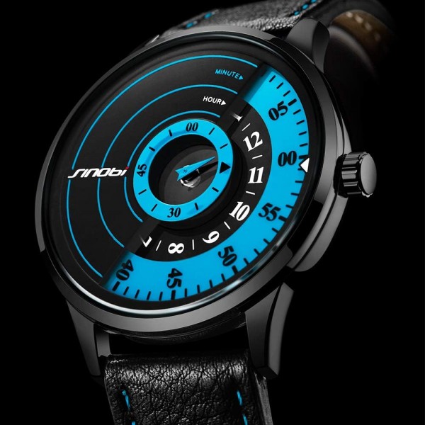 SINOBI 비즈니스 시계 남성 패션 오리지널 디자인 시계 남성 스틸 메쉬 남성용 시계 시계 Relogio Masculino 크리 에이 티브 손목 시계 S9845g-blue