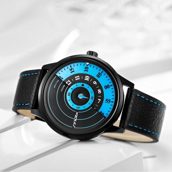 SINOBI 비즈니스 시계 남성 패션 오리지널 디자인 시계 남성 스틸 메쉬 남성용 시계 시계 Relogio Masculino 크리 에이 티브 손목 시계 S9845g-blue