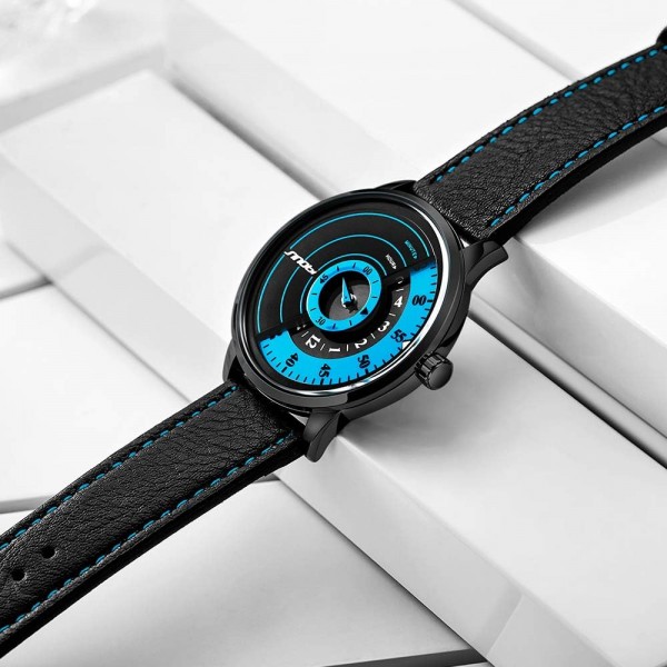 SINOBI 비즈니스 시계 남성 패션 오리지널 디자인 시계 남성 스틸 메쉬 남성용 시계 시계 Relogio Masculino 크리 에이 티브 손목 시계 S9845g-blue