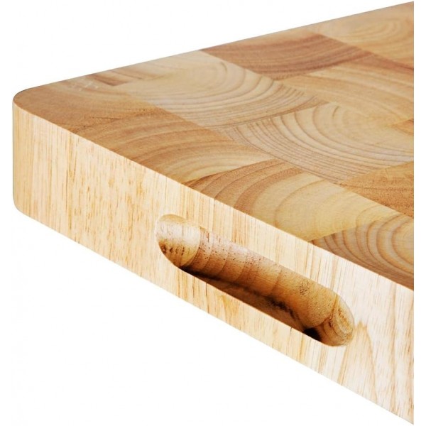 Vogue 직사각형 목재 식품 등급 주방 도마 및 서빙 트레이, 중간, 천연 항균 표면, 크기: 45(H) x 455(W) x 305(L)mm | C459 45X 305X 455mm 싱글