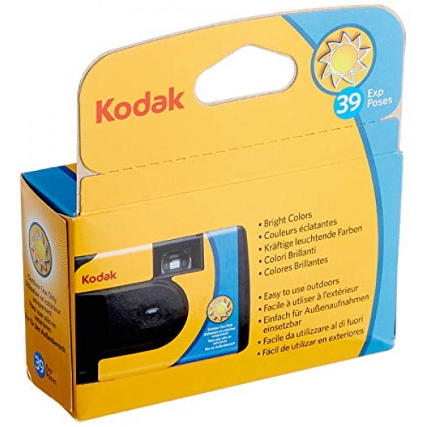 Kodak SUC Daylight 39 800iso 일회용 아날로그 카메라 – 노란색 및 파란색