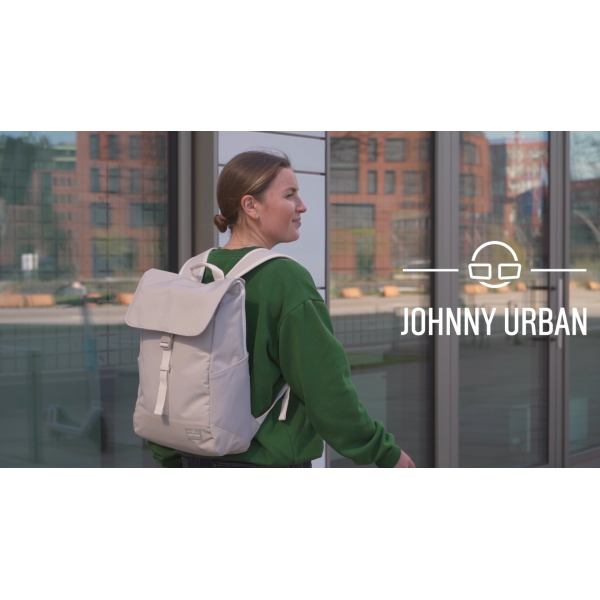 남성용 및 여성용 Johnny Urban Mika 백팩, 대학, 학교, 직장, 데이팩을 위한 보호된 노트북 수납 공간을 갖춘 현대적인 백팩 메쉬 패딩이 포함된 재활용 PET로 제작, 발수, 