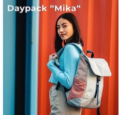 남성용 및 여성용 Johnny Urban Mika 백팩, 대학, 학교, 직장, 데이팩을 위한 보호된 노트북 수납 공간을 갖춘 현대적인 백팩 메쉬 패딩이 포함된 재활용 PET로 제작, 발수, 