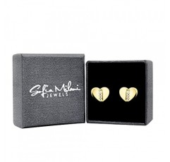 SOFIA MILANI - 여성용 925 실버 귀걸이 - 지르코니아 스톤 포함 - 하트 귀걸이