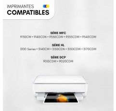 MADIANCE TN-241 TN245 토너 카트리지 4개 팩 Brother tn-241 Brother mfc 9140cdn Drum Brother HL 3150cdw MFC-9330CDW HL-3150CDW MFC-9340CDW HL-3140CW(검정, 노랑) Magenta, 청록과 호환 가능