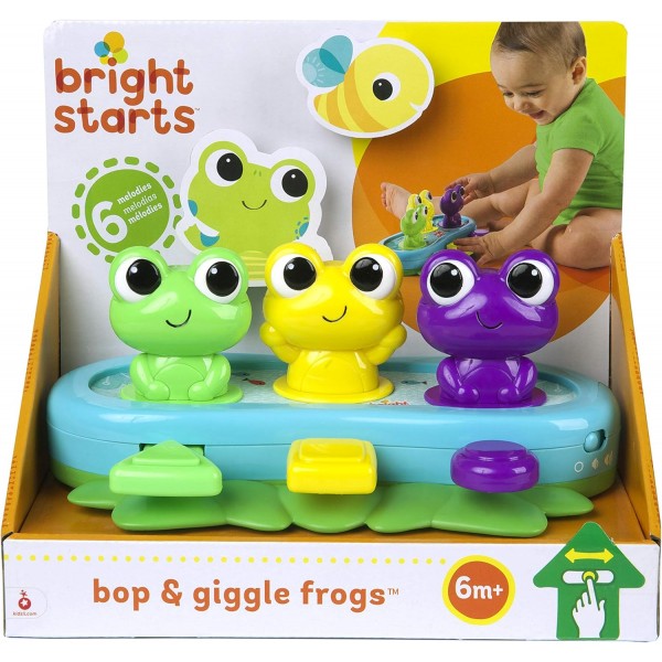 Bright Starts 뮤지컬 토이, Bop and Giggle Frog 1 멀티컬러