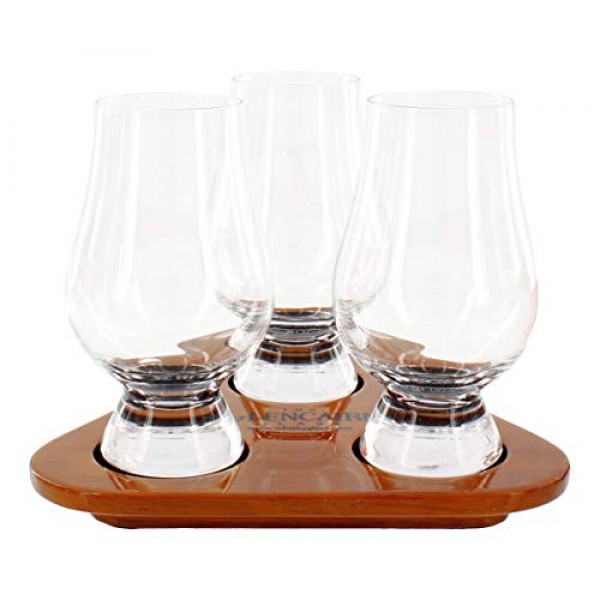 GLENCAIRN 위스키 잔, 시음용 3개 세트, 비행 트레이 포함, 선물용 상자