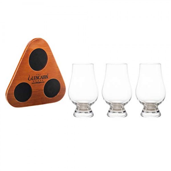 GLENCAIRN 위스키 잔, 시음용 3개 세트, 비행 트레이 포함, 선물용 상자