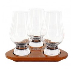 GLENCAIRN 위스키 잔, 시음용 3개 세트, 비행 트레이 포함, 선물용 상자