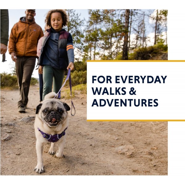 RUFFWEAR 전면 가죽끈 경량 1.5m 튼튼한 가죽끈, 패딩 처리된 손잡이 및 안전한 회전 크룩스 클립 컴팩트 플랫 Tubelok 웨빙 레드 클레이(모든 품종에 적합한 프리 사이즈)