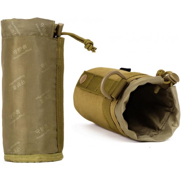 CREATOR 조정 가능한 전술 물병 주머니 접이식 MOLLE 물병 홀더 배낭/허리 팩/벨트 용 부착 스트랩 블랙