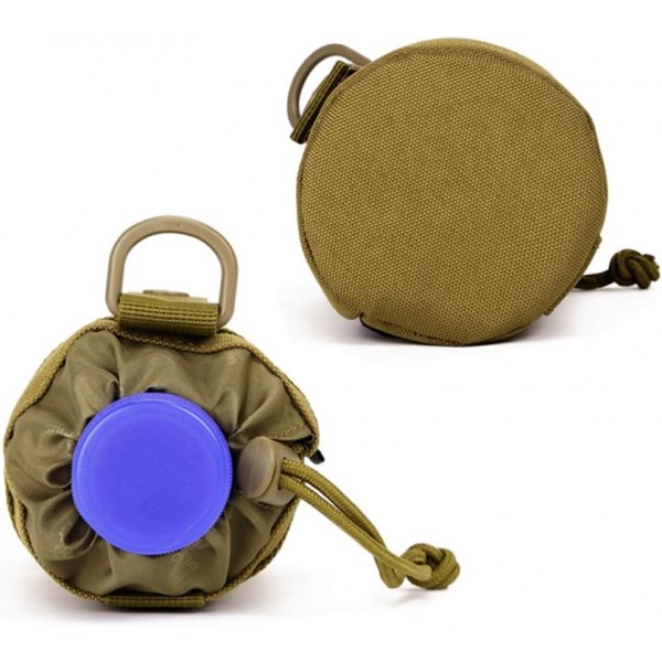 CREATOR 조정 가능한 전술 물병 주머니 접이식 MOLLE 물병 홀더 배낭/허리 팩/벨트 용 부착 스트랩 블랙