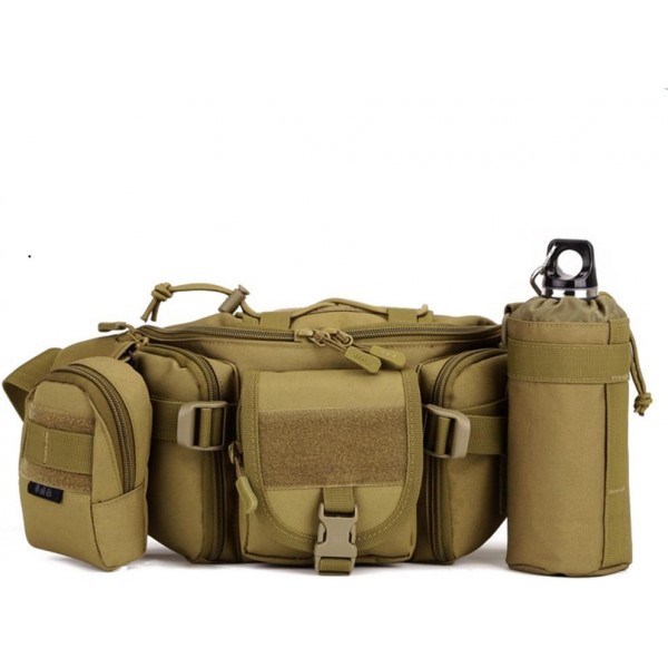 CREATOR 조정 가능한 전술 물병 주머니 접이식 MOLLE 물병 홀더 배낭/허리 팩/벨트 용 부착 스트랩 블랙