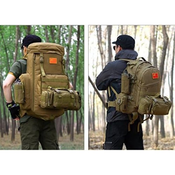 CREATOR 조정 가능한 전술 물병 주머니 접이식 MOLLE 물병 홀더 배낭/허리 팩/벨트 용 부착 스트랩 블랙