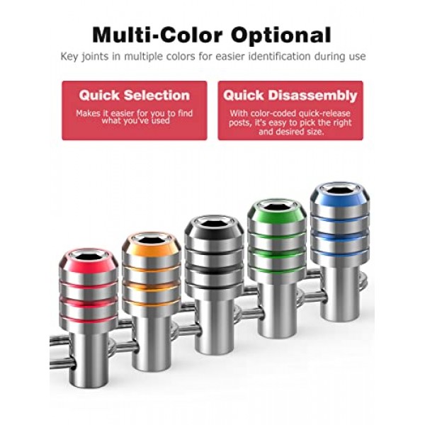 비트 홀더, 임팩트 드라이버용 1/4인치 드릴 비트 홀더 키체인 빠른 변경 자기 스크루드라이버 비트 홀더-10개를 잠금 해제하려면 뒤로 당겨