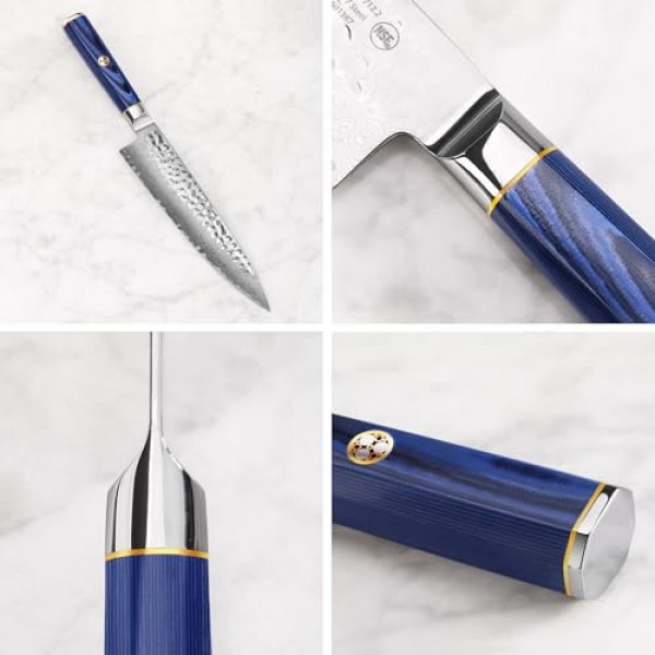 Cangshan KITA 시리즈 6인치 주방용 칼(칼집 포함), 고탄소 X-7 다마스커스 강철(칼집 포함), 501394