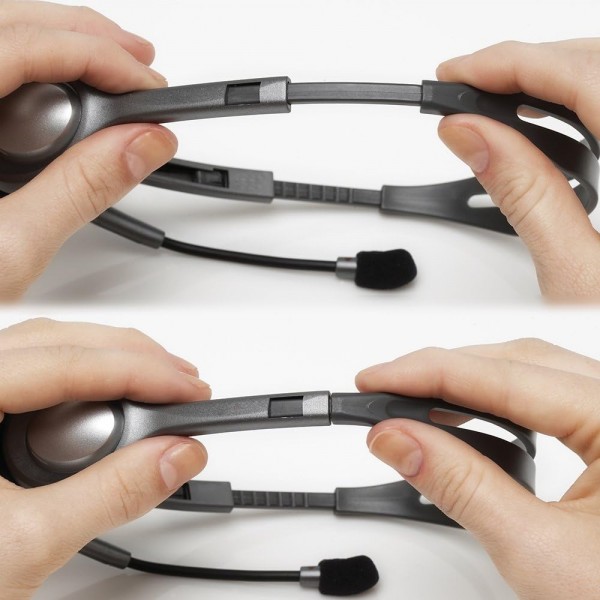 붐 마이크가 장착된 로지텍 H111 3.5mm 아날로그 스테레오 헤드셋, Schwarz