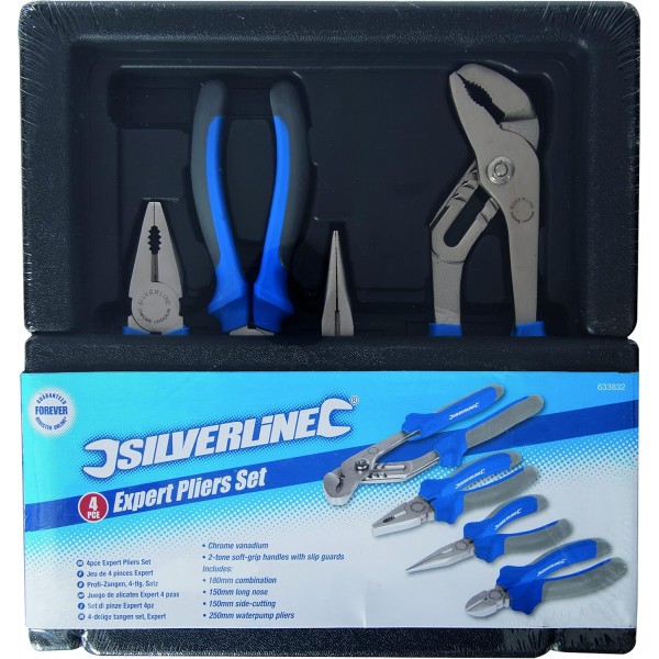 Silverline 633832 전문가 플라이어 세트 4pce 4pce 1 해당 없음