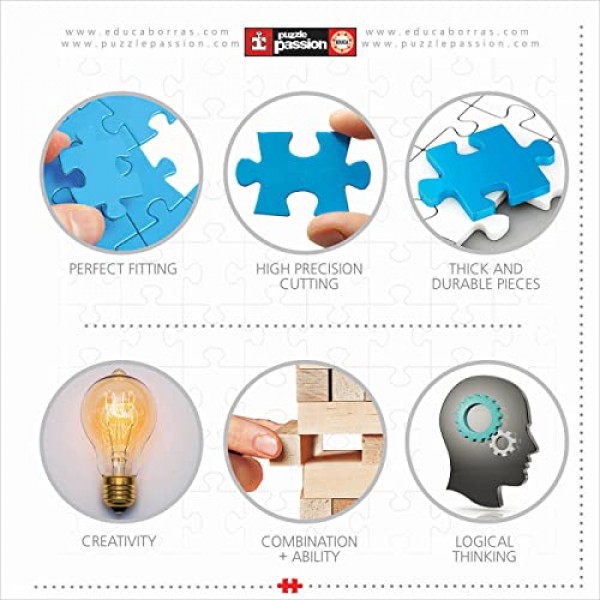 Educa - 라벤더 밭의 자전거 - 1000피스 직소 퍼즐 - 퍼즐 접착제 포함 - 완성된 이미지 크기 26.8 x 18.9 - 14세 이상(19255), 멀티컬러