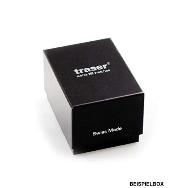 Traser 남성용 아날로그 쿼츠 시계, 스테인리스 스틸 스트랩 109466, 블랙, 팔찌