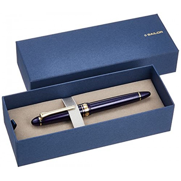 세일러 만년필 프로 핏 라이트 골드 트림 샤이닝 블루 볼드 11-1038-640