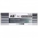 Tombow 56969 ABT PRO 알코올 마커, 회색 톤, 5가지 색상 세트 - 듀얼 팁, 영구 아트 마커는 색칠, 스케치 및 색상 그라데이션 생성에 완벽한 끌 및 브러시 팁을 갖추고 있습니