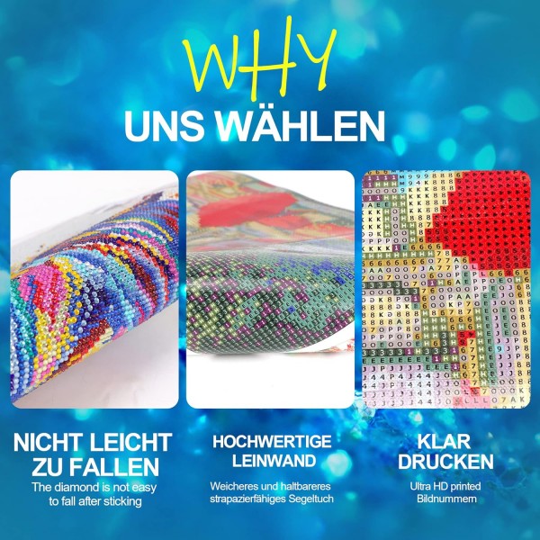 Hjjdiyes 다이아몬드 페인팅 성인 동물 여우 - 5D 다이아몬드 페인팅 XXL 40X50CM - Aapxi 다이아몬드 페인팅 여우 어린이 소녀 - 다이아몬드 페인팅 대형 동물(40x50cm)