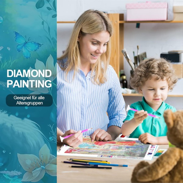 Hjjdiyes 다이아몬드 페인팅 성인 동물 여우 - 5D 다이아몬드 페인팅 XXL 40X50CM - Aapxi 다이아몬드 페인팅 여우 어린이 소녀 - 다이아몬드 페인팅 대형 동물(40x50cm)