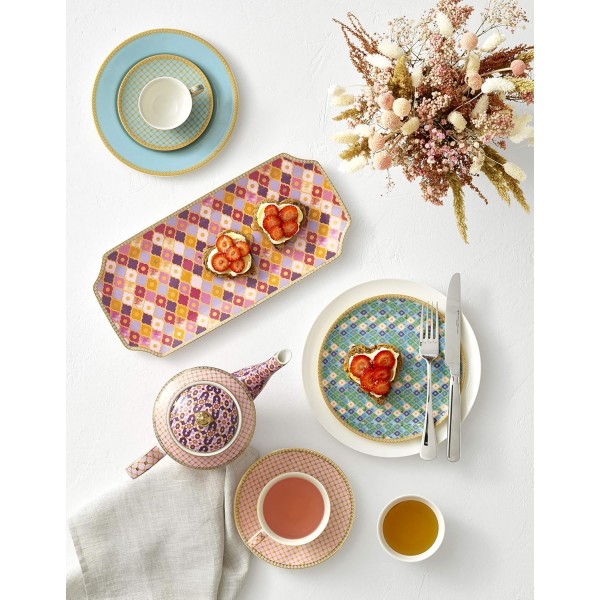 Maxwell & Williams HV0118 Teas & C's Kasbah Tea Cup and Saucer Set in Gift Box, Porcelain, Rose, 200ml Rose Single