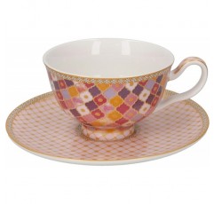 Maxwell & Williams HV0118 Teas & C's Kasbah Tea Cup and Saucer Set in Gift Box, Porcelain, Rose, 200ml Rose Single